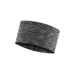 elenka BUFF MERINO WOOL WIDE HEADBAND MULTISTRIPES FOG GREY